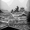 Black China Series - Karst Mountain Pavilion Temple
